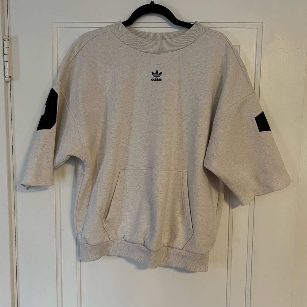 Adidas Light Gray Sweatshirt with Black Details